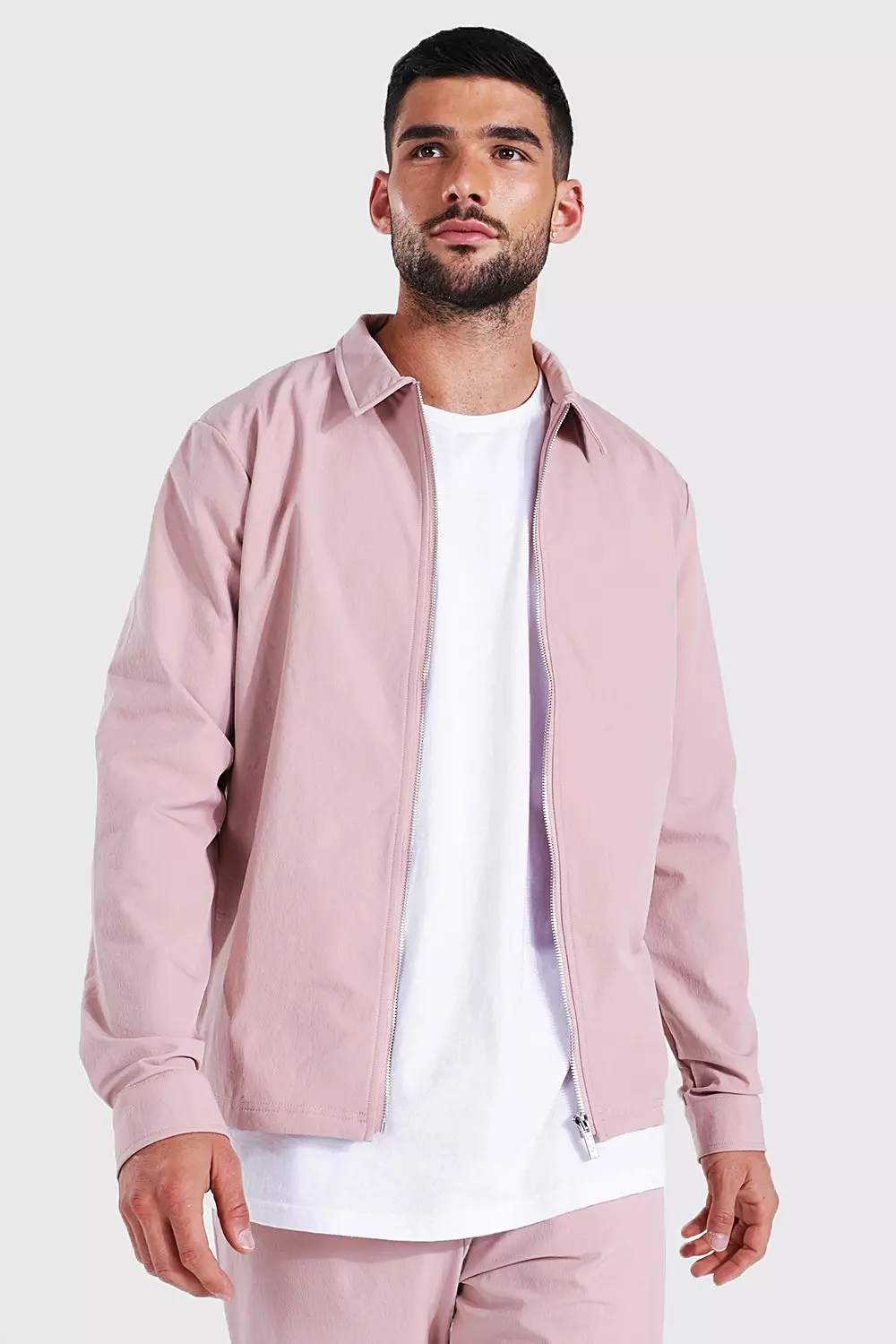 Pink deals harrington jacket